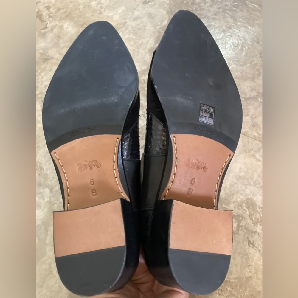 Coach Suffolk Patchwork Leather Booties Black 6 B - image 5